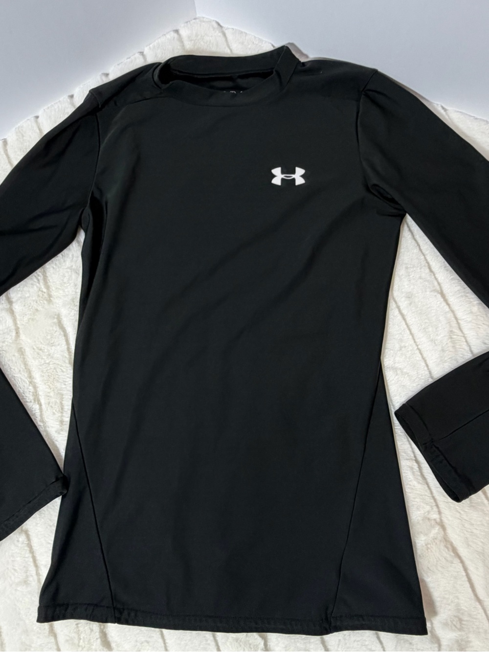 Under Armour Girls M Black Long Sleeve Compression Top athletic